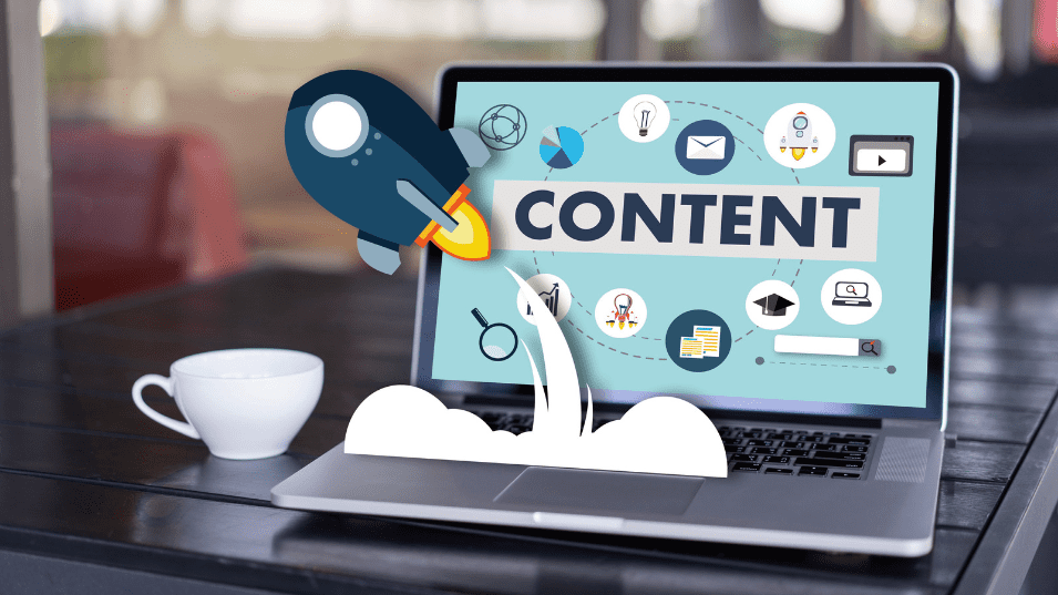 Laptop featuring content ideas in which you can use Blog SEO to help optimise your blog post.